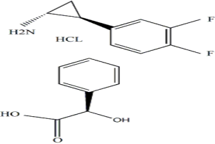 (1R,2S)-2-(3,4-二氟苯基）环丙胺（R)-扁桃酸盐